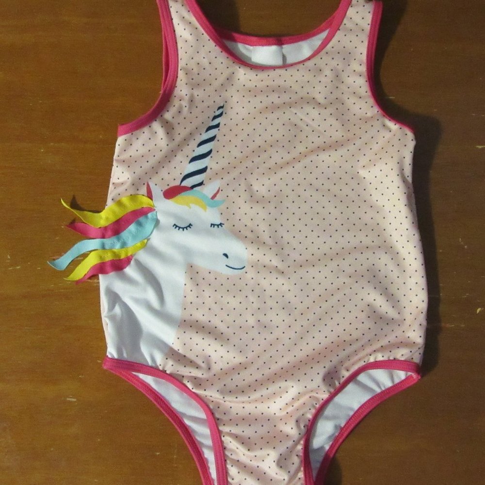 Adorable One Piece Swimsuit with Unicorn 🥰 2 for $10 on select kids items 🥰